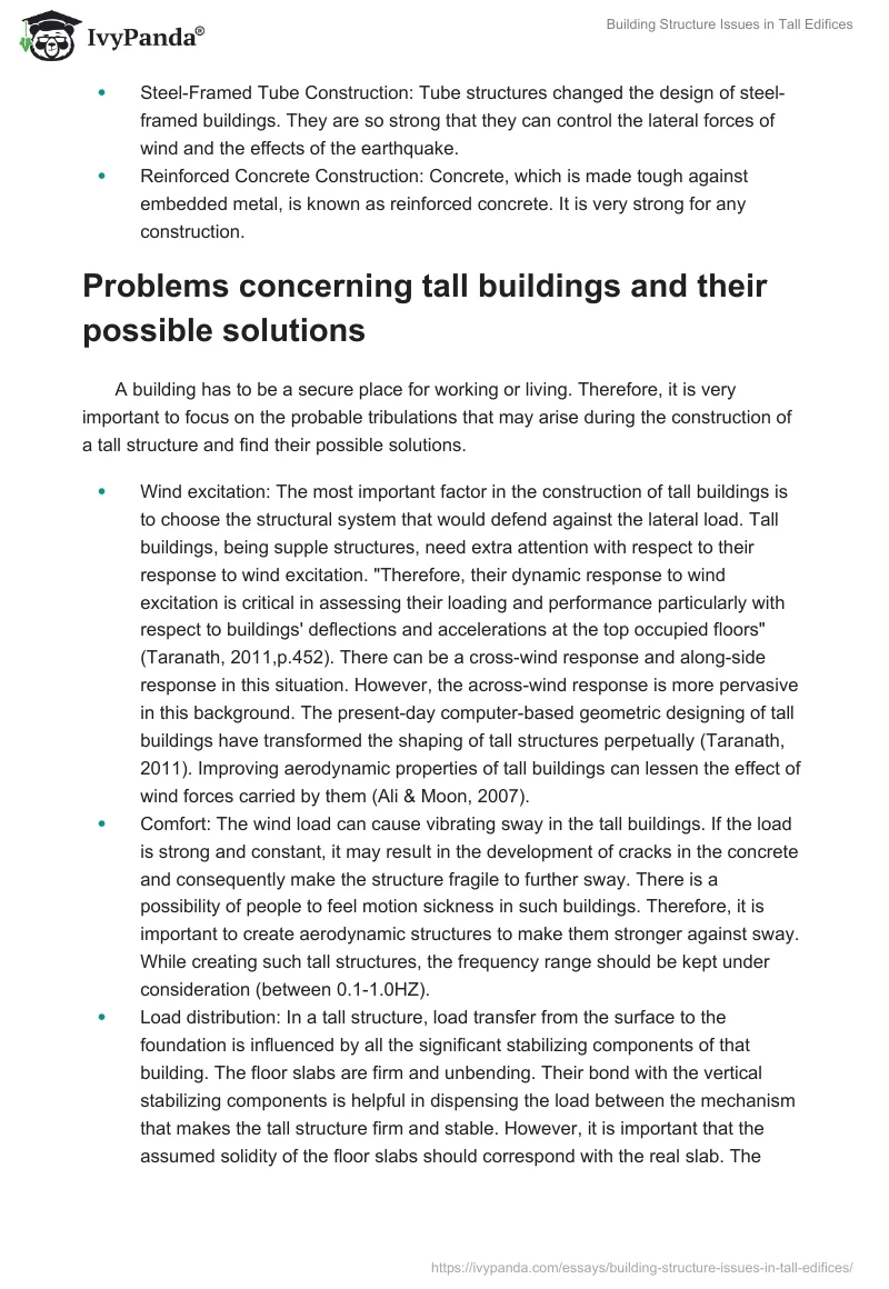 Building Structure Issues in Tall Edifices. Page 4