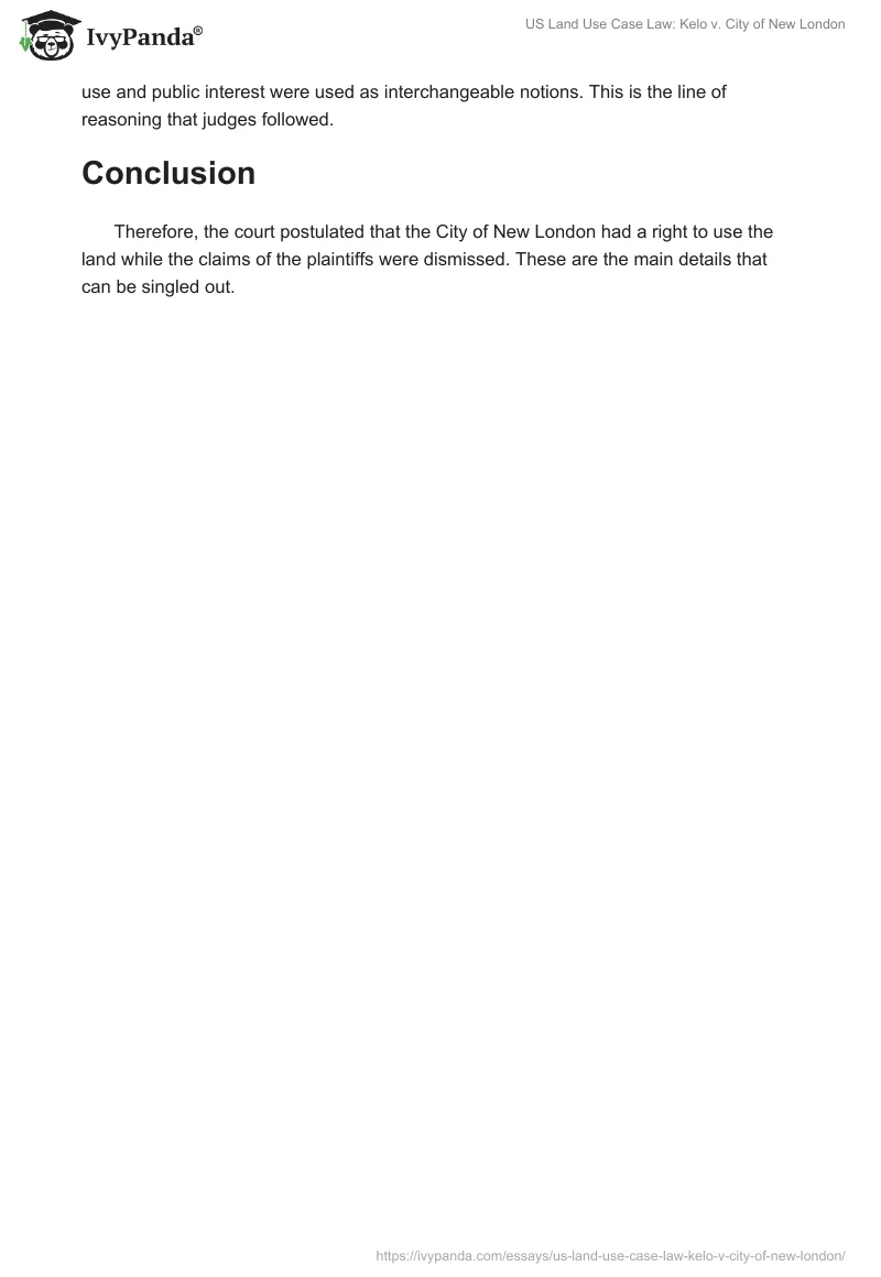 US Land Use Case Law: Kelo v. City of New London. Page 2