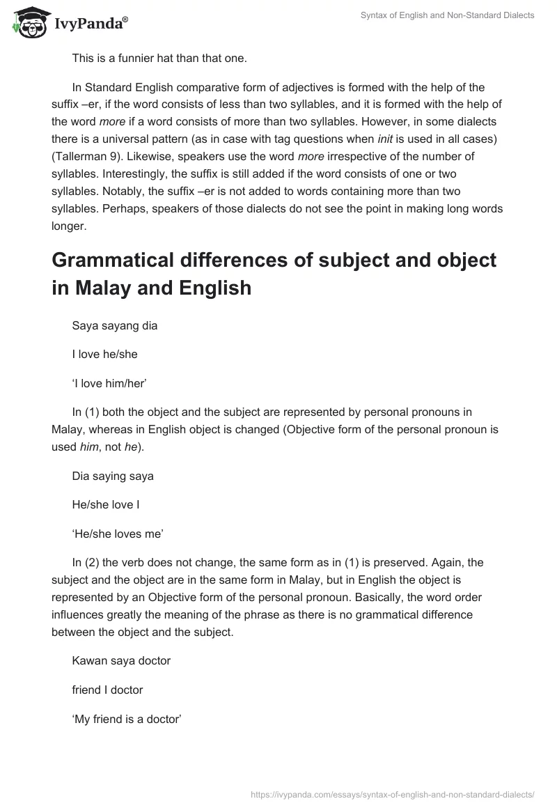 Syntax of English and Non-Standard Dialects. Page 2