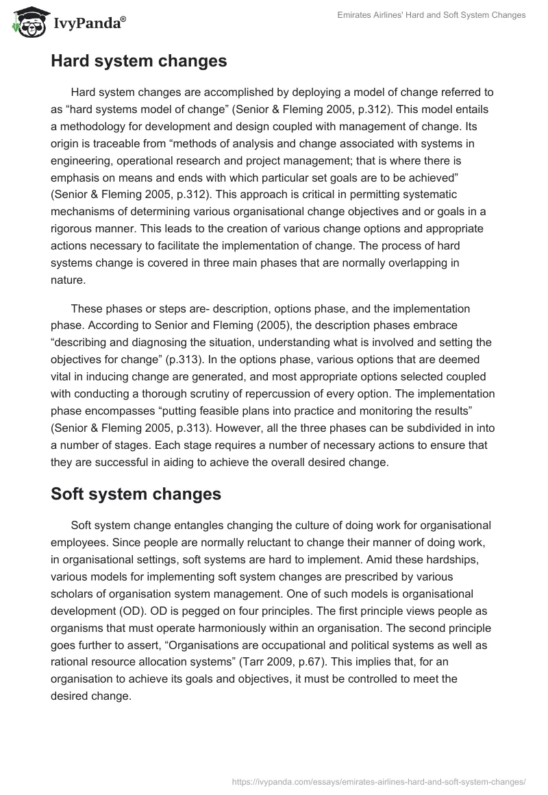 Emirates Airlines' Hard and Soft System Changes. Page 2