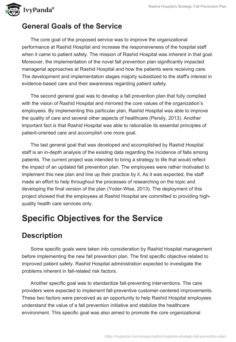 Rashid Hospital's Strategic Fall Prevention Plan. Page 4