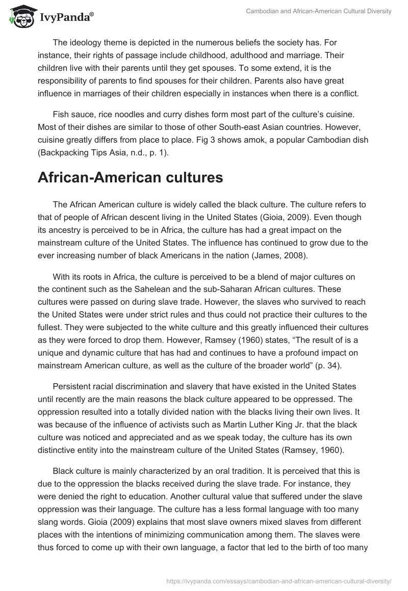 Cambodian and African-American Cultural Diversity. Page 3