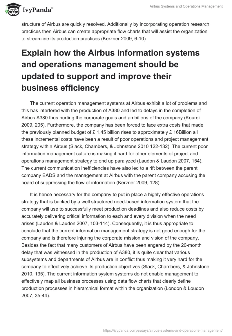 Airbus Systems and Operations Management. Page 3