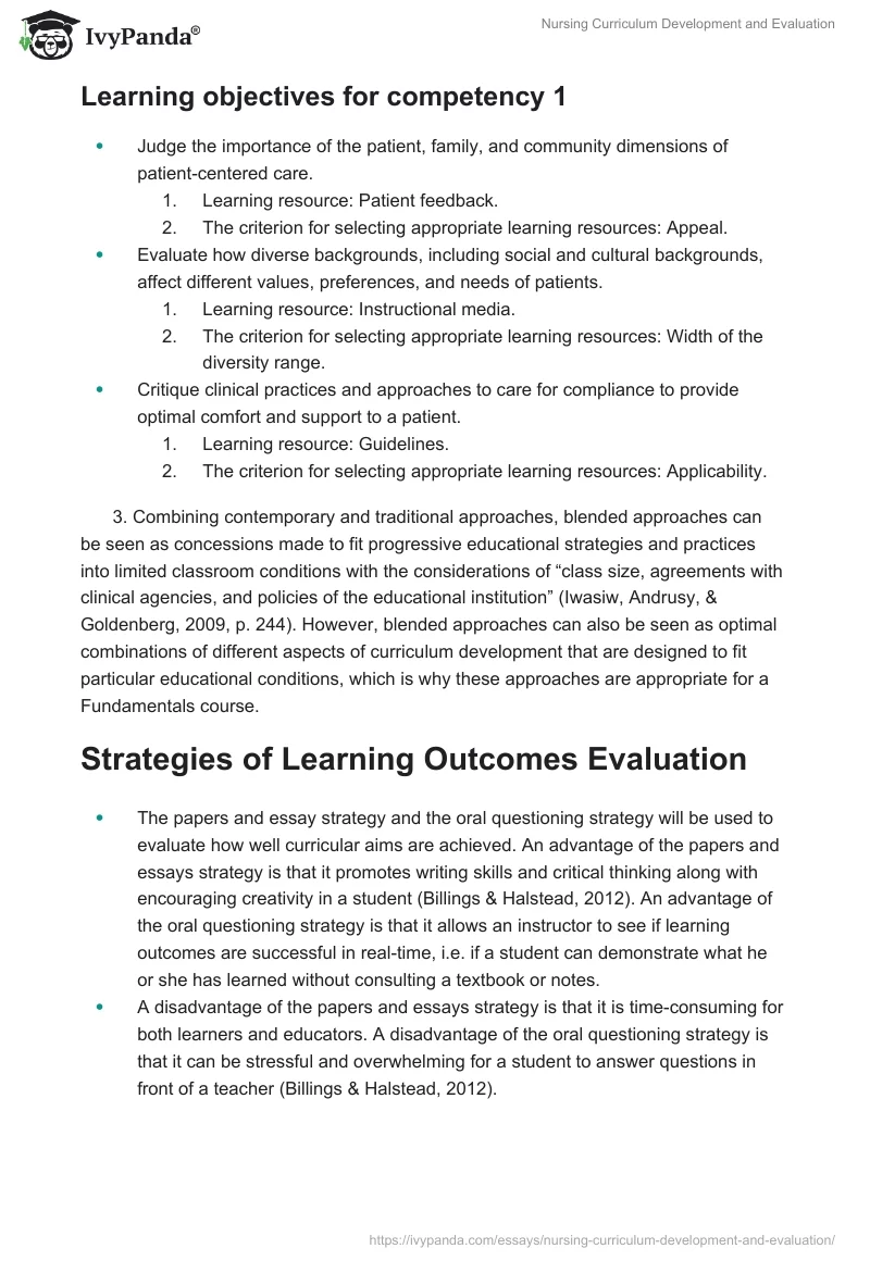 Nursing Curriculum Development and Evaluation. Page 2