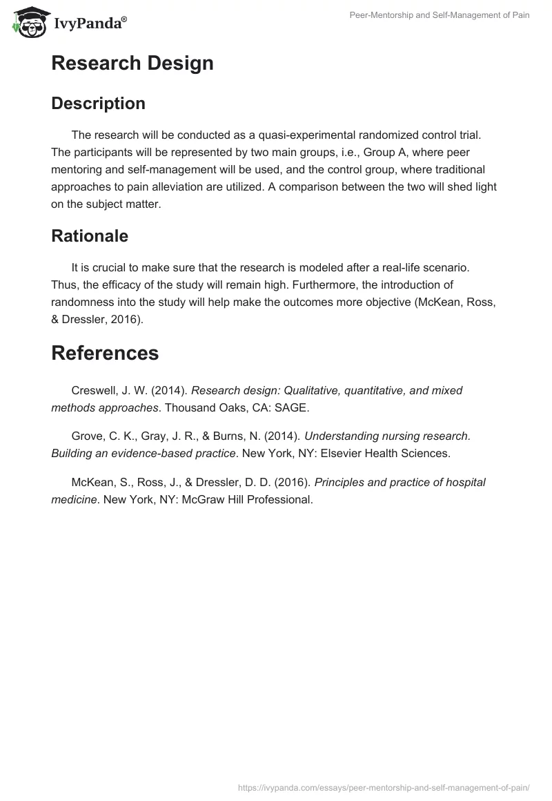 Peer-Mentorship and Self-Management of Pain. Page 2