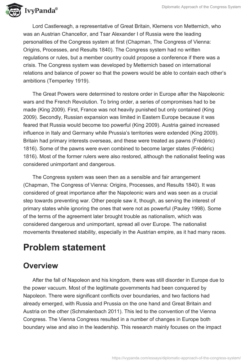 Diplomatic Approach of the Congress System. Page 2