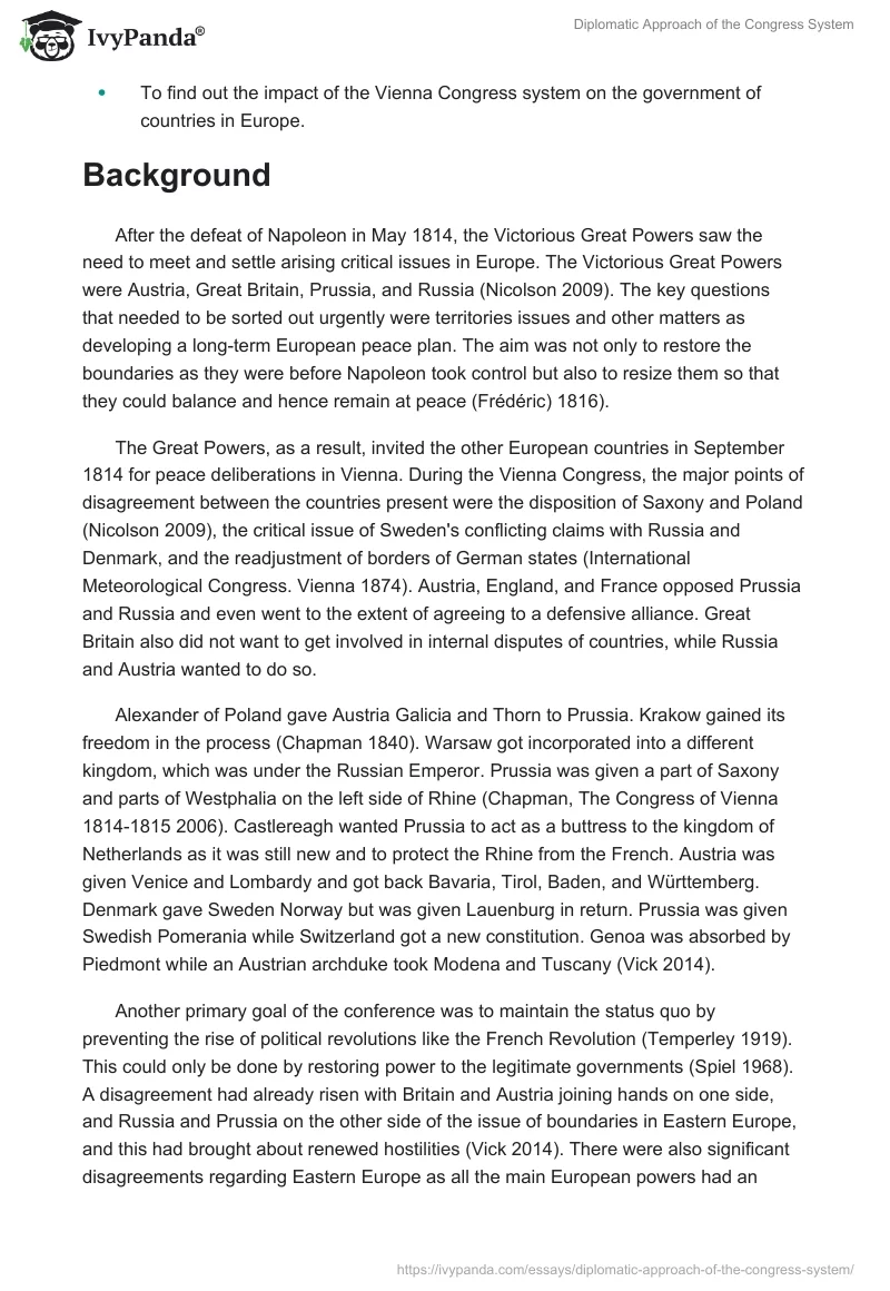 Diplomatic Approach of the Congress System. Page 4