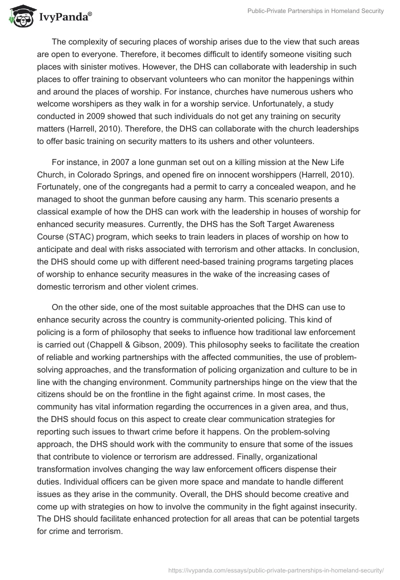 Public-Private Partnerships in Homeland Security. Page 4