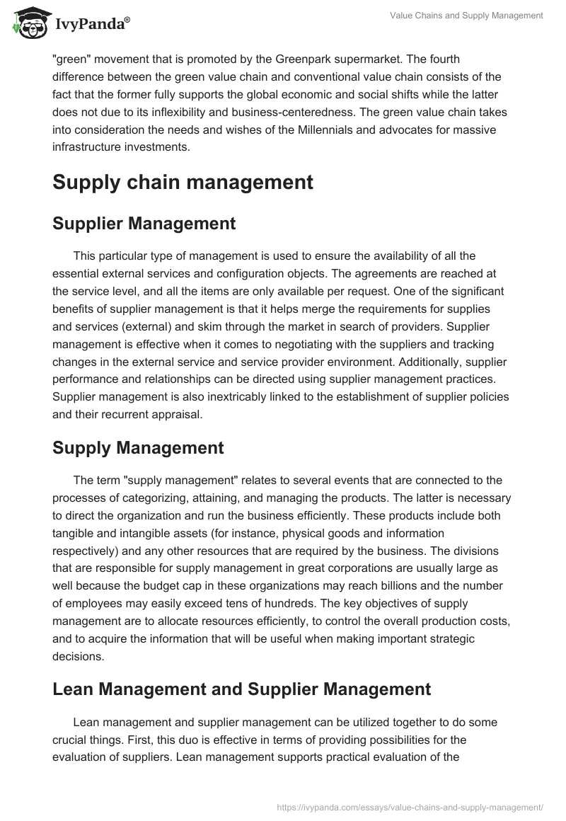 Value Chains and Supply Management. Page 5