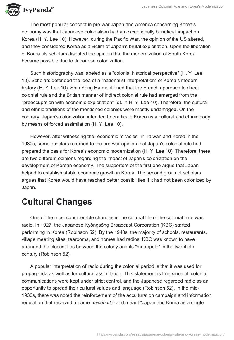 Japanese Colonial Rule and Korea's Modernization. Page 5