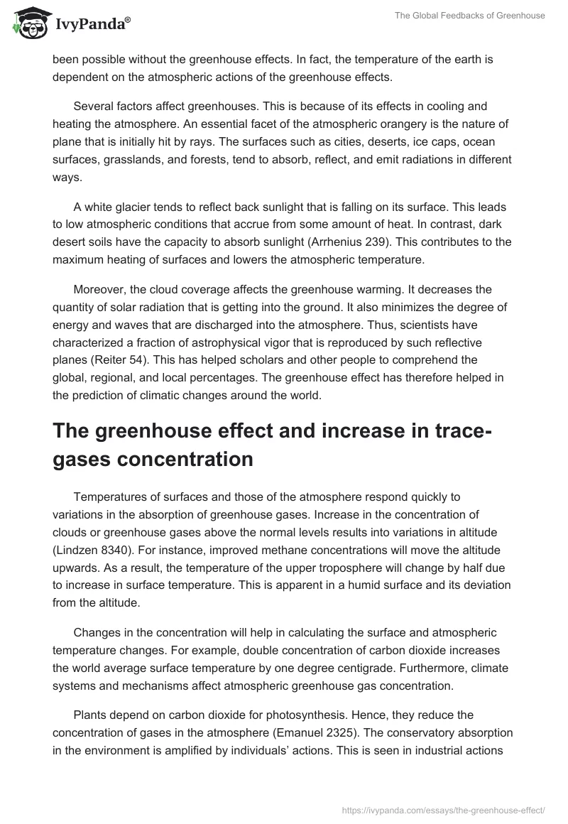 The Global Feedbacks of Greenhouse. Page 2