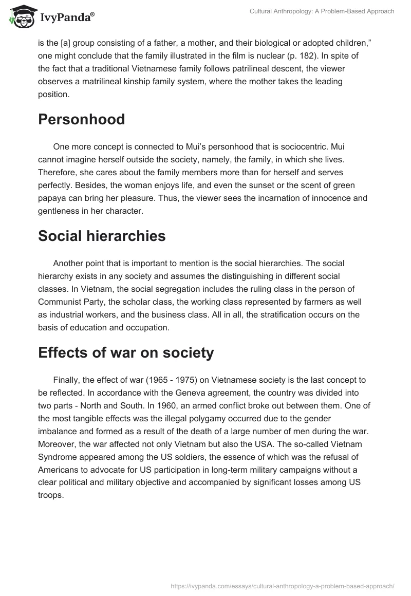 Cultural Anthropology: A Problem-Based Approach. Page 2