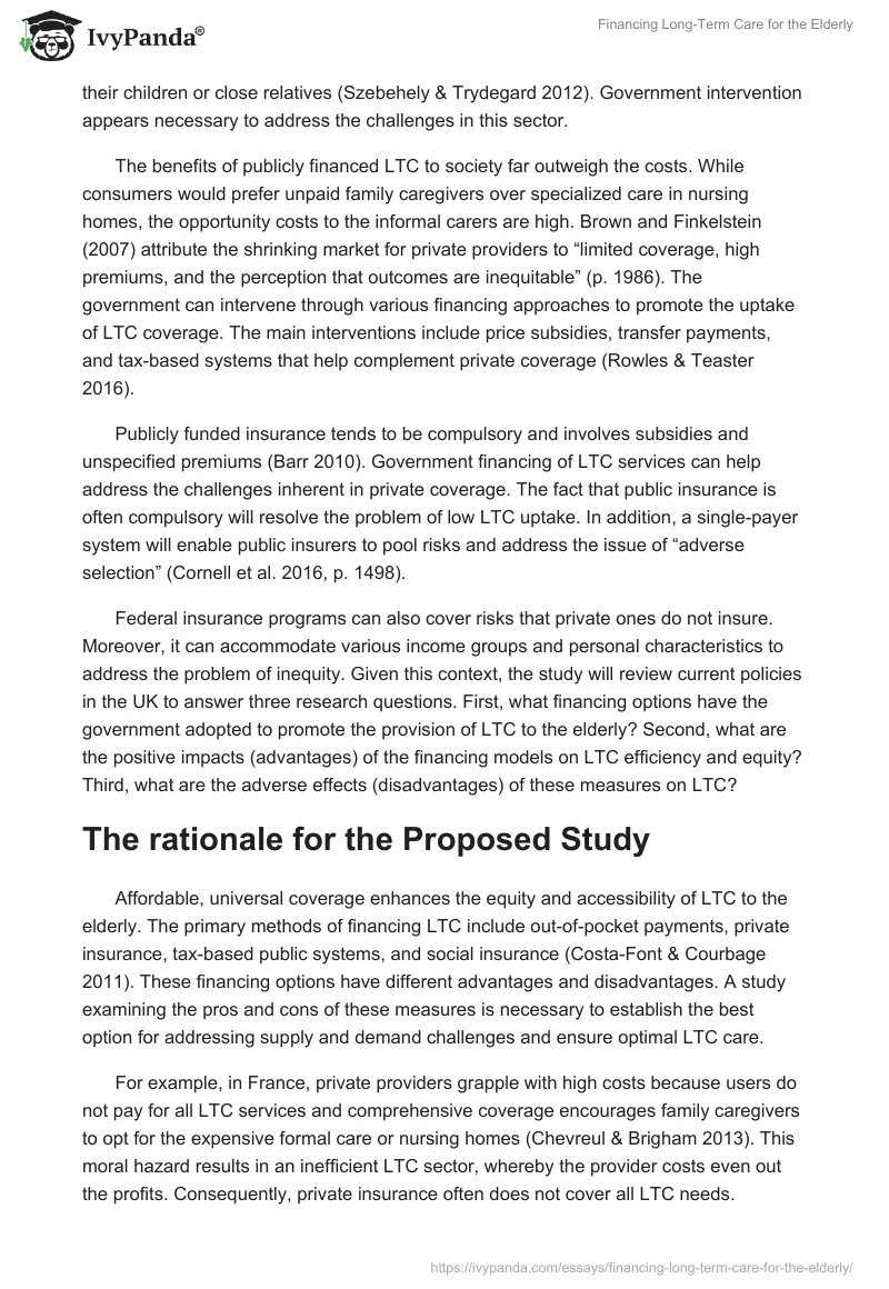 Financing Long-Term Care for the Elderly. Page 3