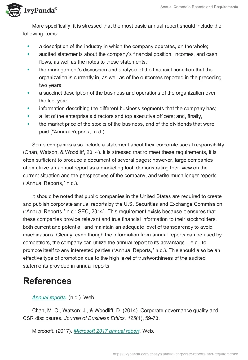 Annual Corporate Reports and Requirements. Page 4