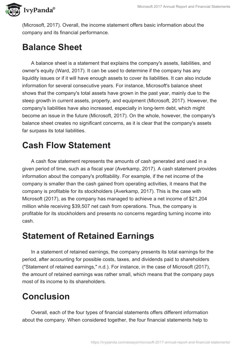 Microsoft 2017 Annual Report and Financial Statements. Page 2