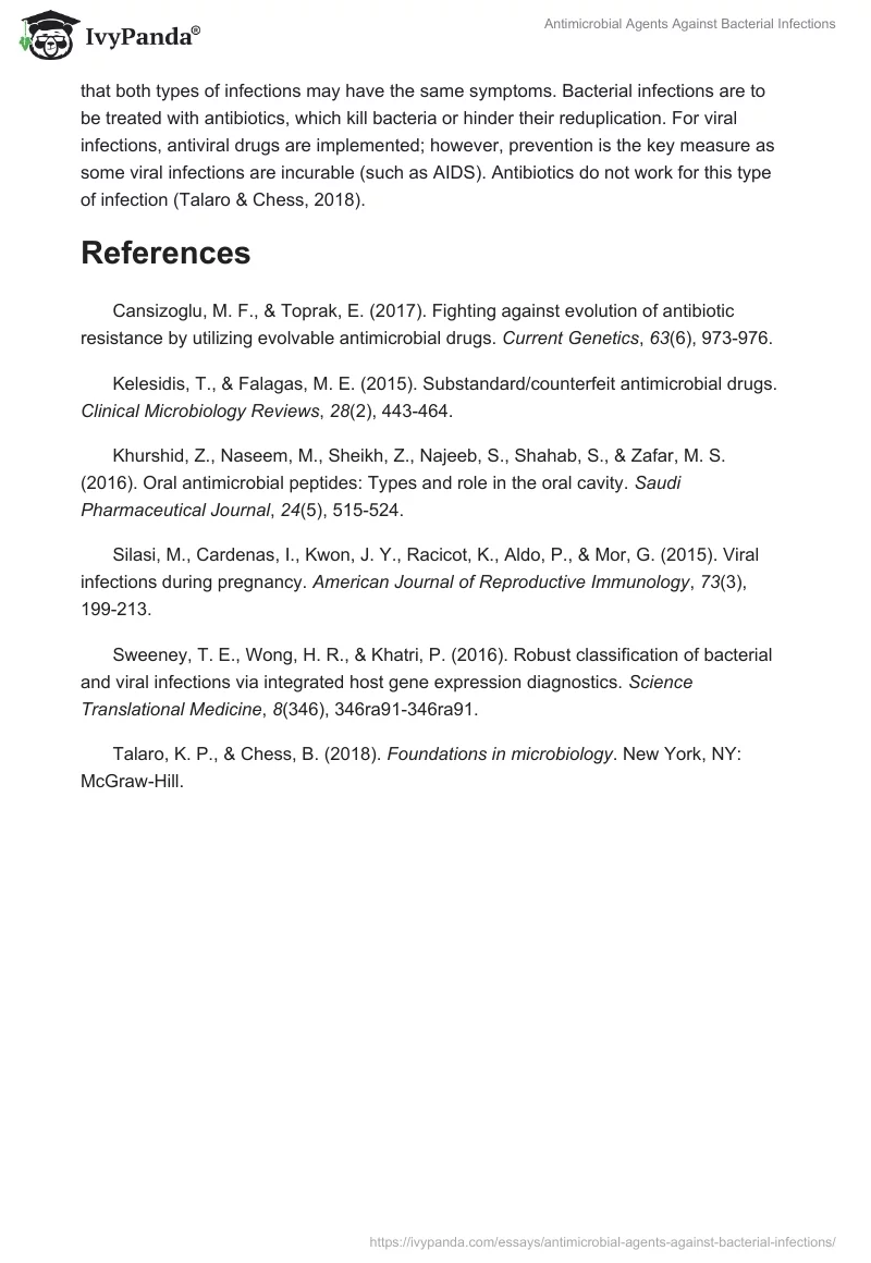 Antimicrobial Agents Against Bacterial Infections. Page 4