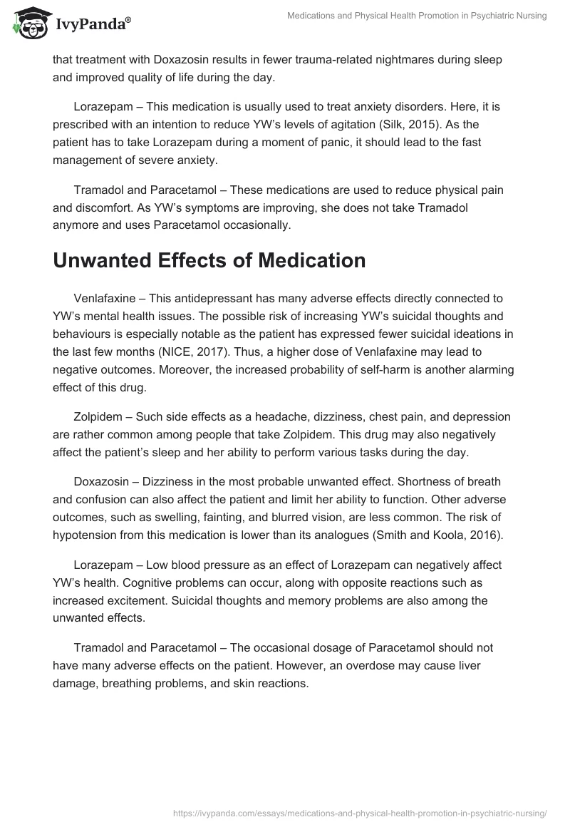 Medications and Physical Health Promotion in Psychiatric Nursing. Page 3