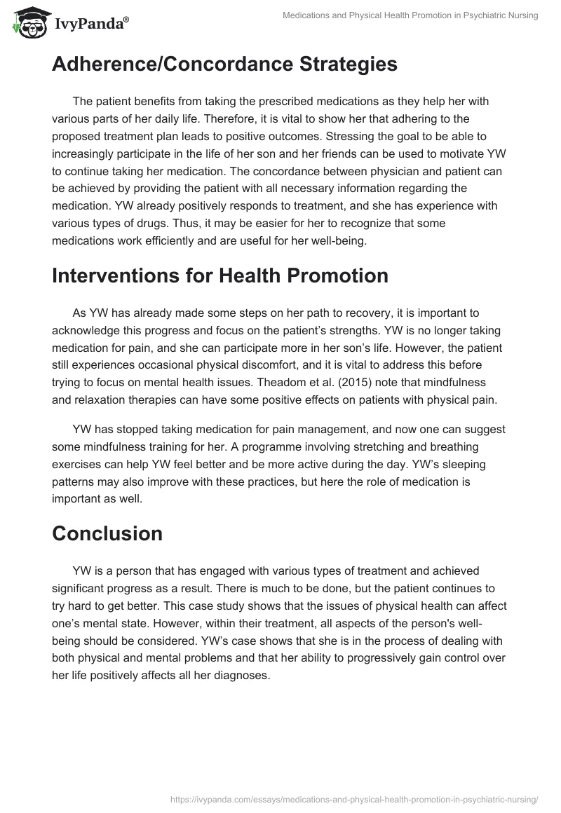 Medications and Physical Health Promotion in Psychiatric Nursing. Page 4