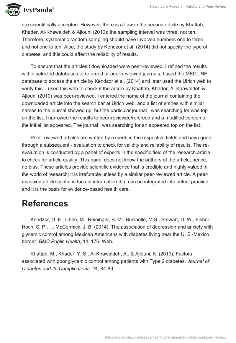 Healthcare Research Validity and Peer Review. Page 2
