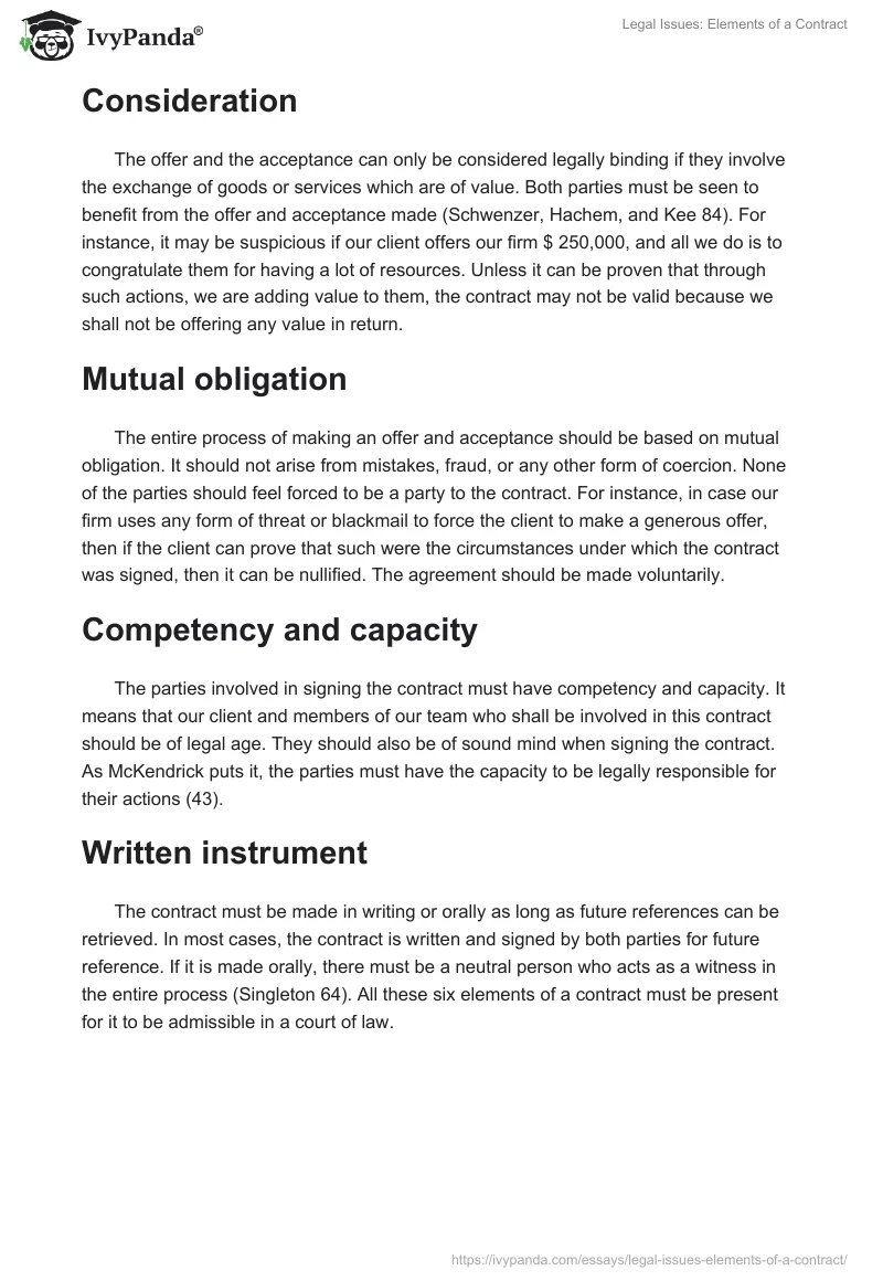 Legal Issues: Elements of a Contract. Page 2