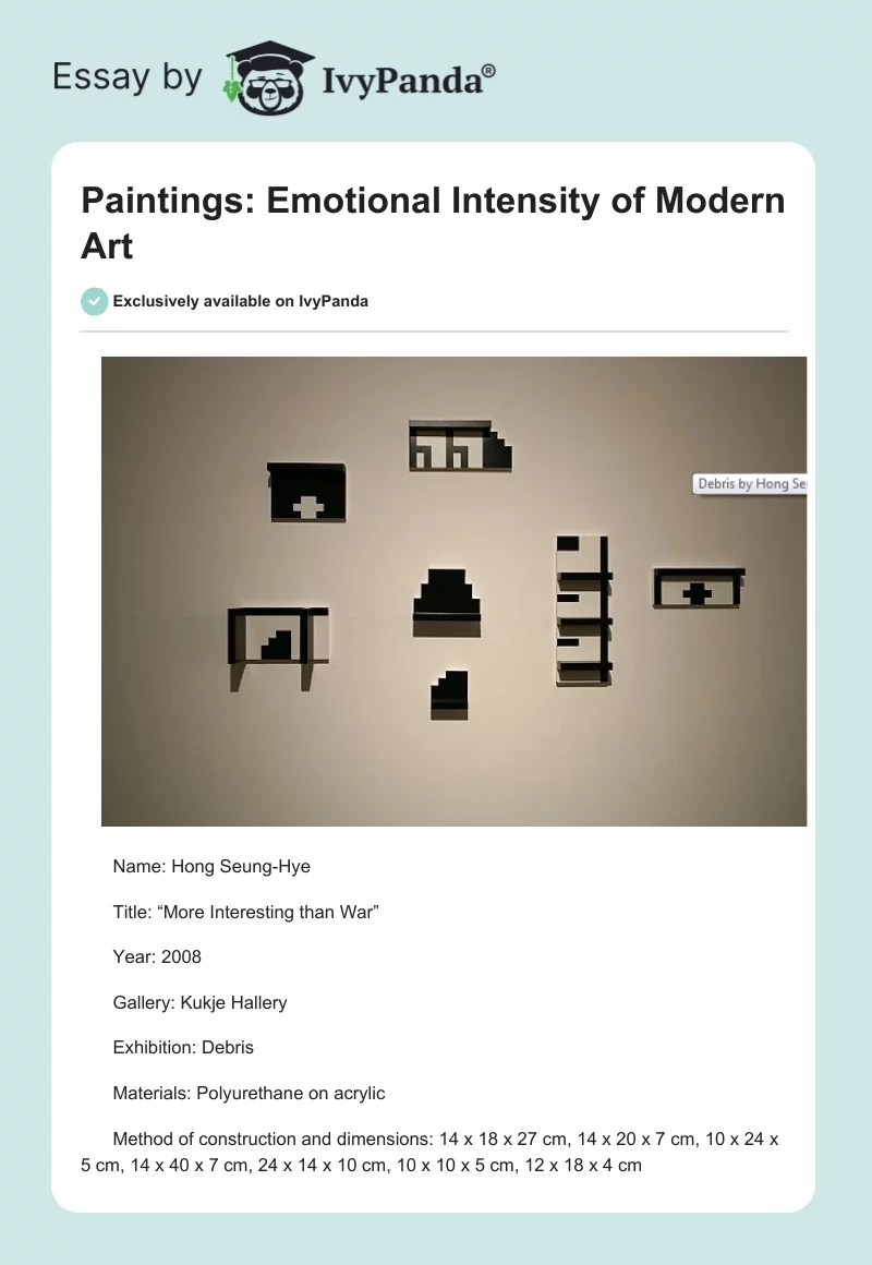 Paintings: Emotional Intensity of Modern Art. Page 1