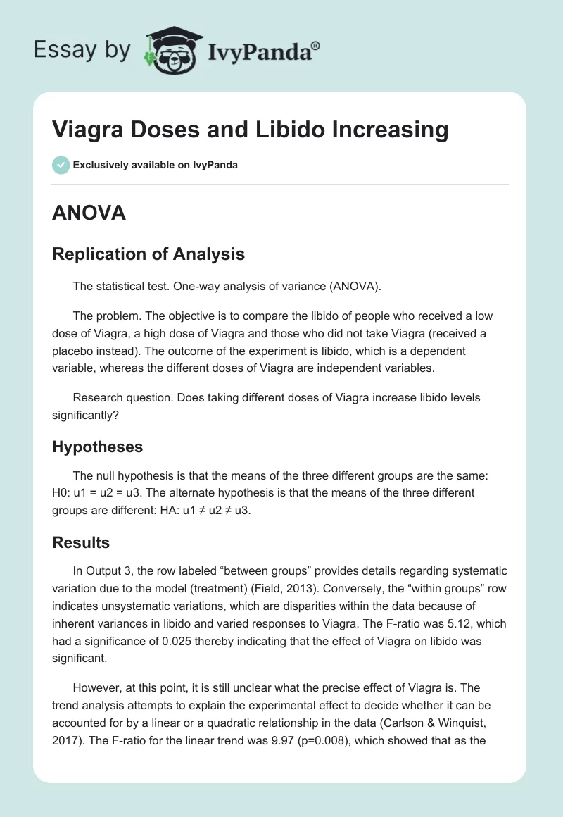 Viagra Doses and Libido Increasing. Page 1