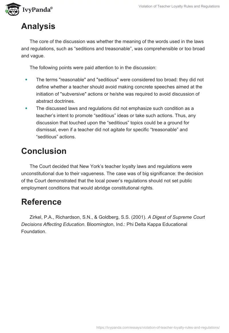 Violation of Teacher Loyalty Rules and Regulations. Page 2
