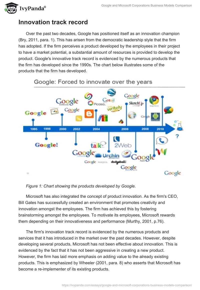 Google and Microsoft Corporations Business Models Comparison. Page 4