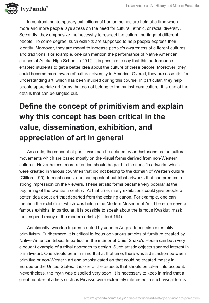 Indian American Art History and Modern Perception. Page 2