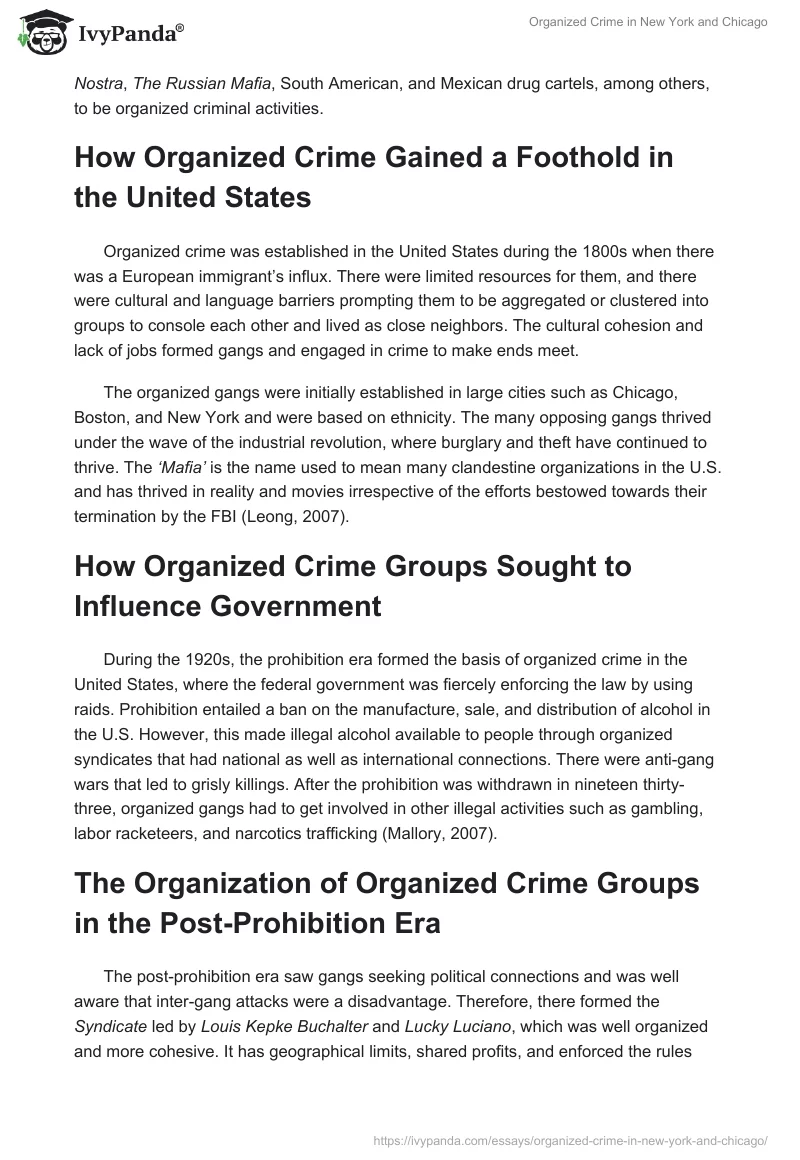 Organized Crime in New York and Chicago. Page 2