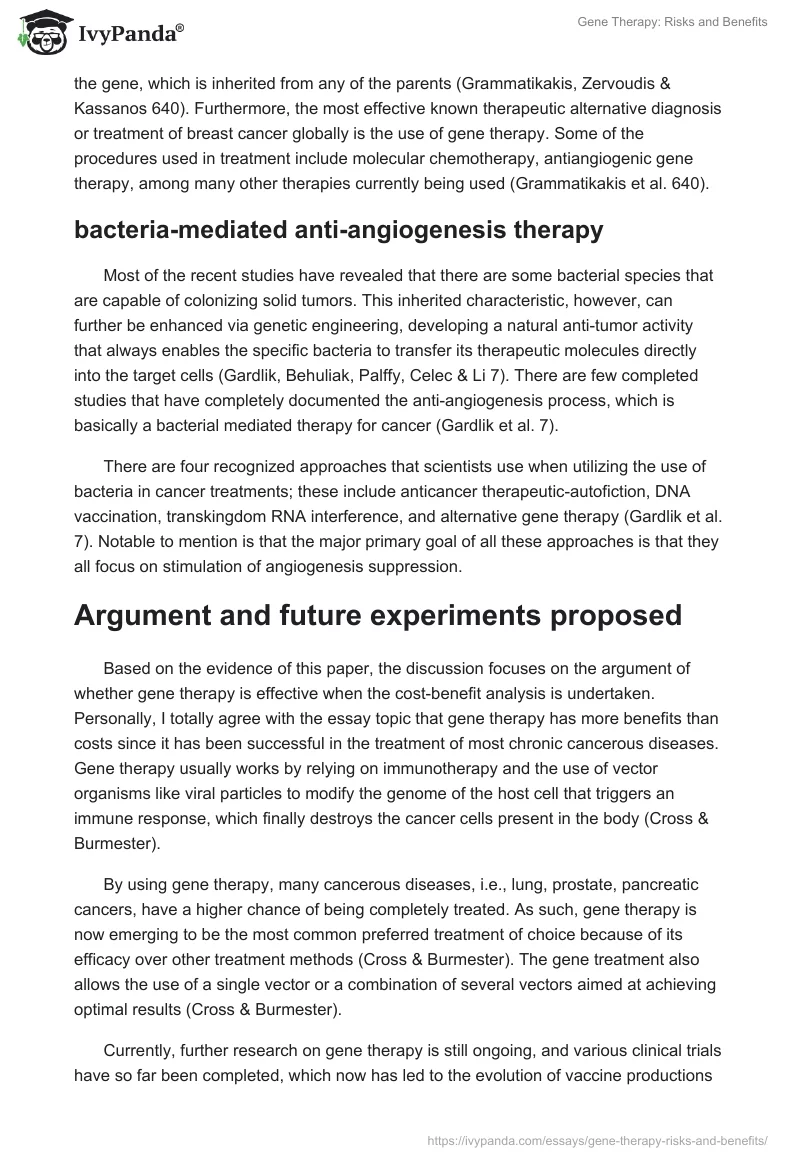 Gene Therapy: Risks and Benefits. Page 3