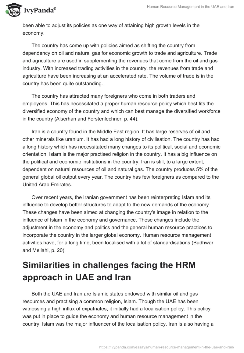 Human Resource Management in the UAE and Iran. Page 2