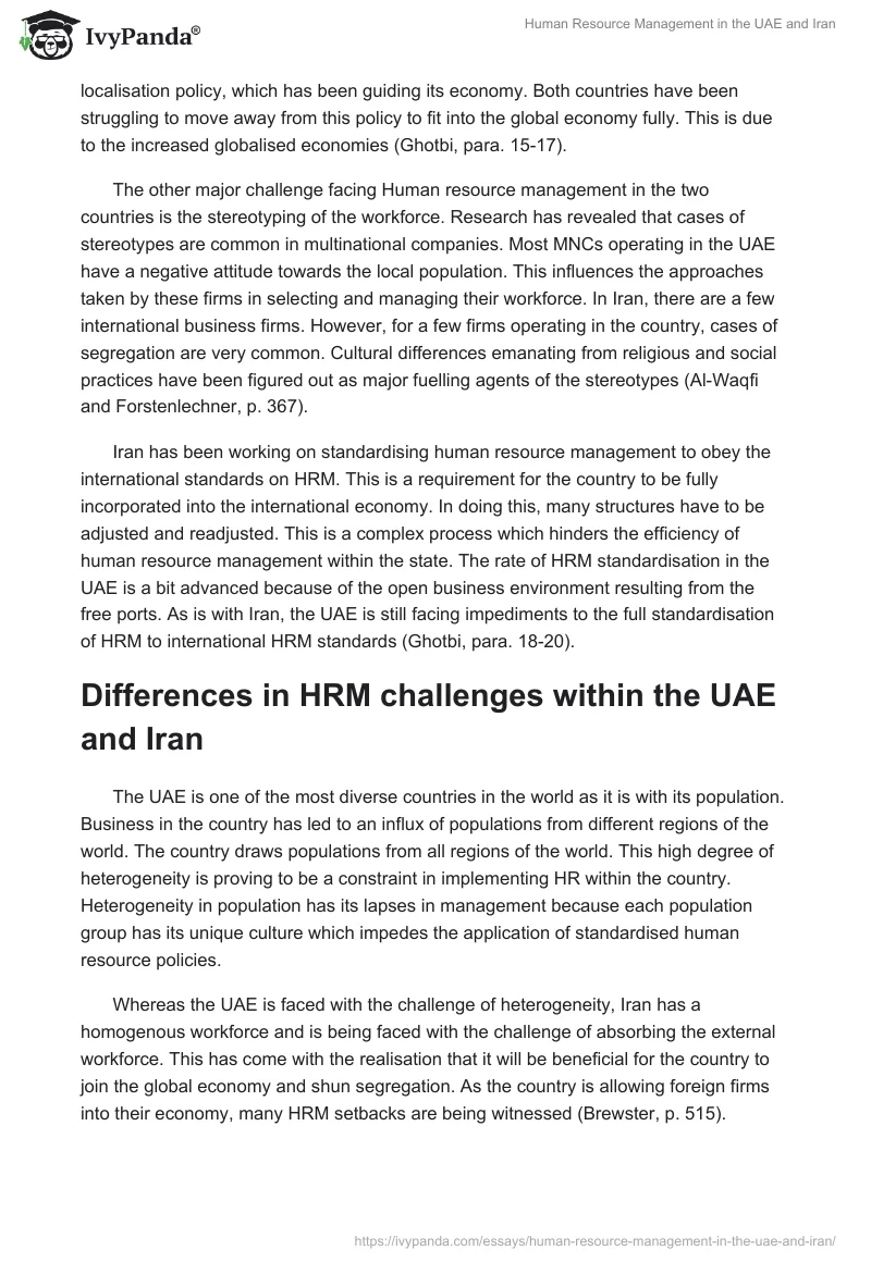 Human Resource Management in the UAE and Iran. Page 3