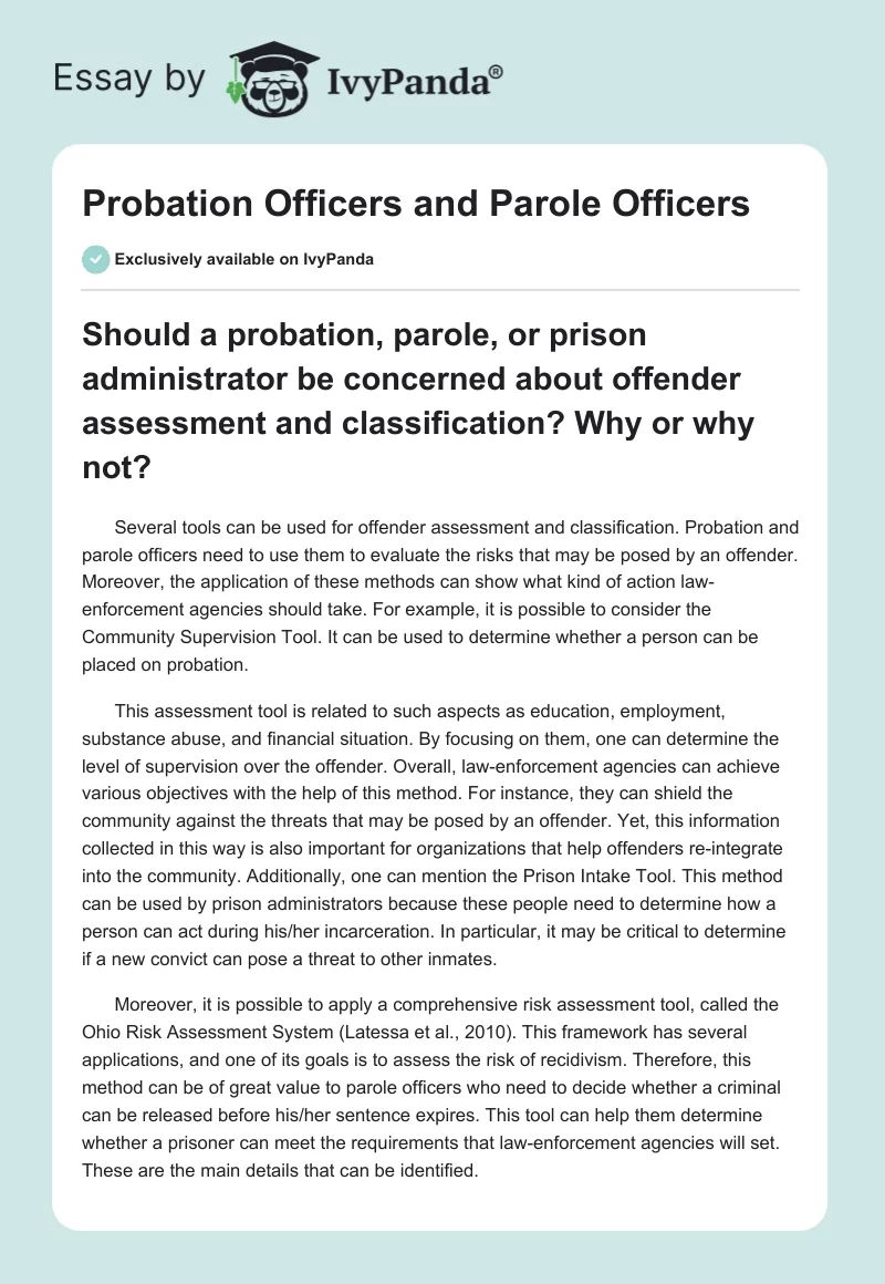 Probation Officers and Parole Officers. Page 1