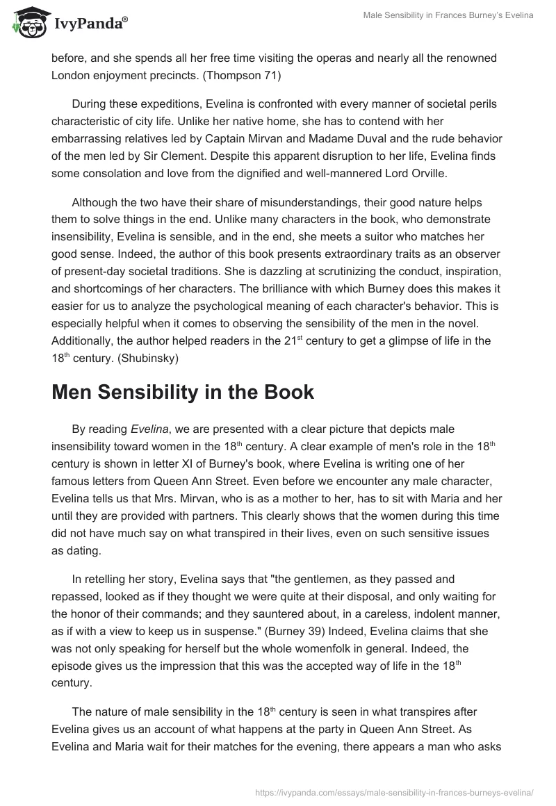 Male Sensibility in Frances Burney’s "Evelina". Page 2