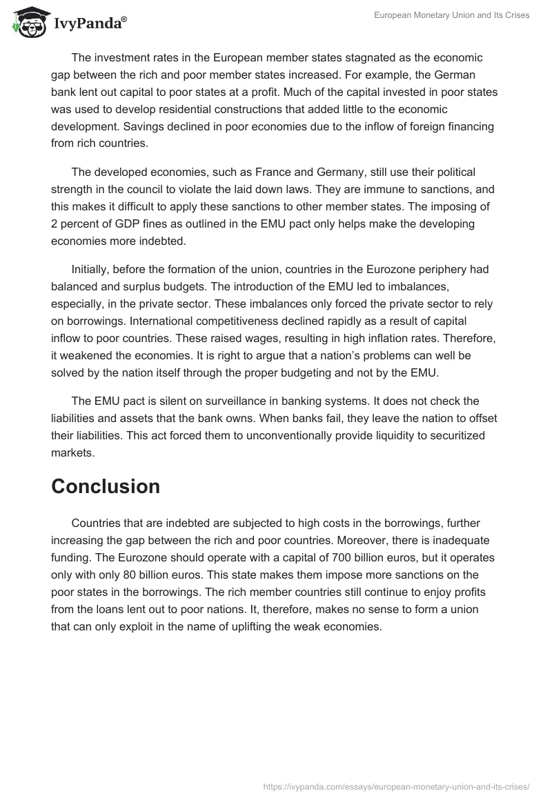 European Monetary Union and Its Crises. Page 2
