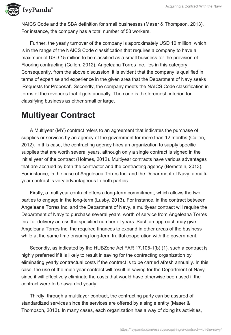 Acquiring a Contract With the Navy. Page 3