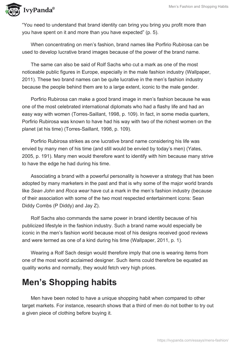 Men’s Fashion and Shopping Habits. Page 2