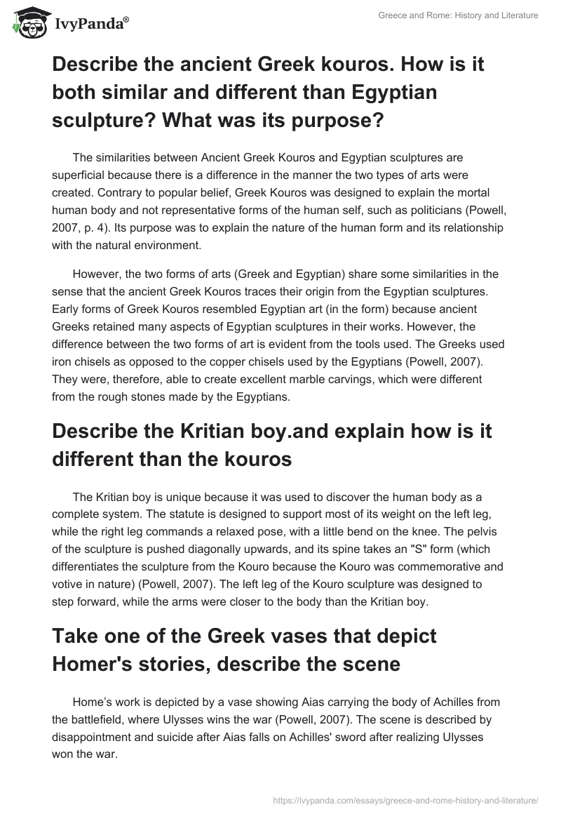 Greece and Rome: History and Literature. Page 2