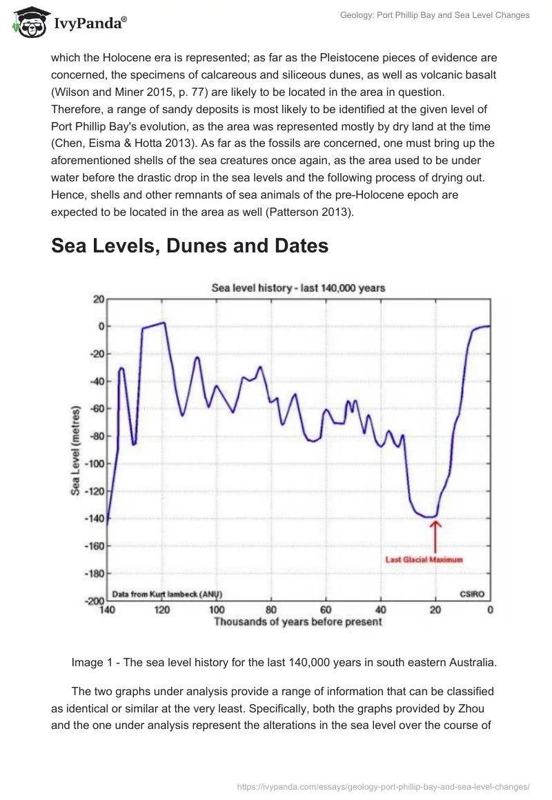 Geology: Port Phillip Bay and Sea Level Changes. Page 2