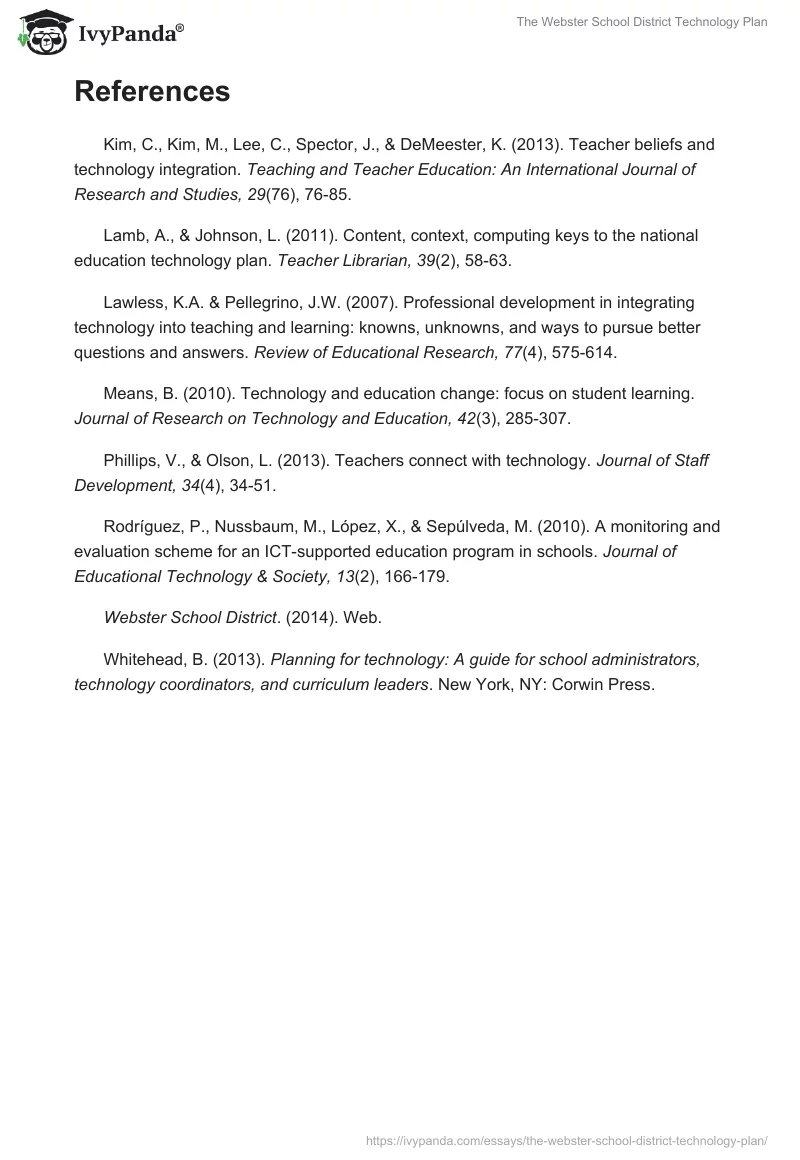 The Webster School District Technology Plan. Page 5