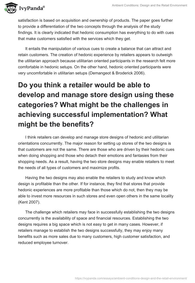 Ambient Conditions: Design and the Retail Environment. Page 2