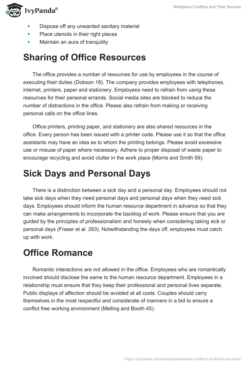 Workplace Conflicts and Their Sources. Page 2
