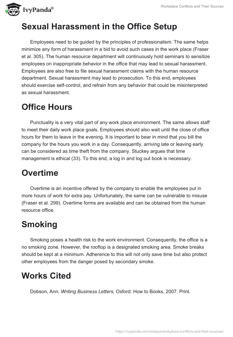 Workplace Conflicts and Their Sources. Page 3