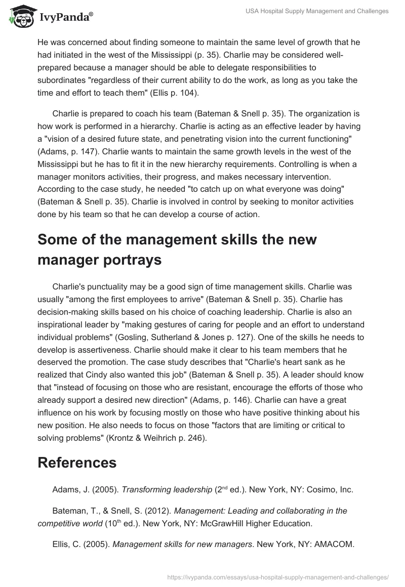 USA Hospital Supply Management and Challenges. Page 2