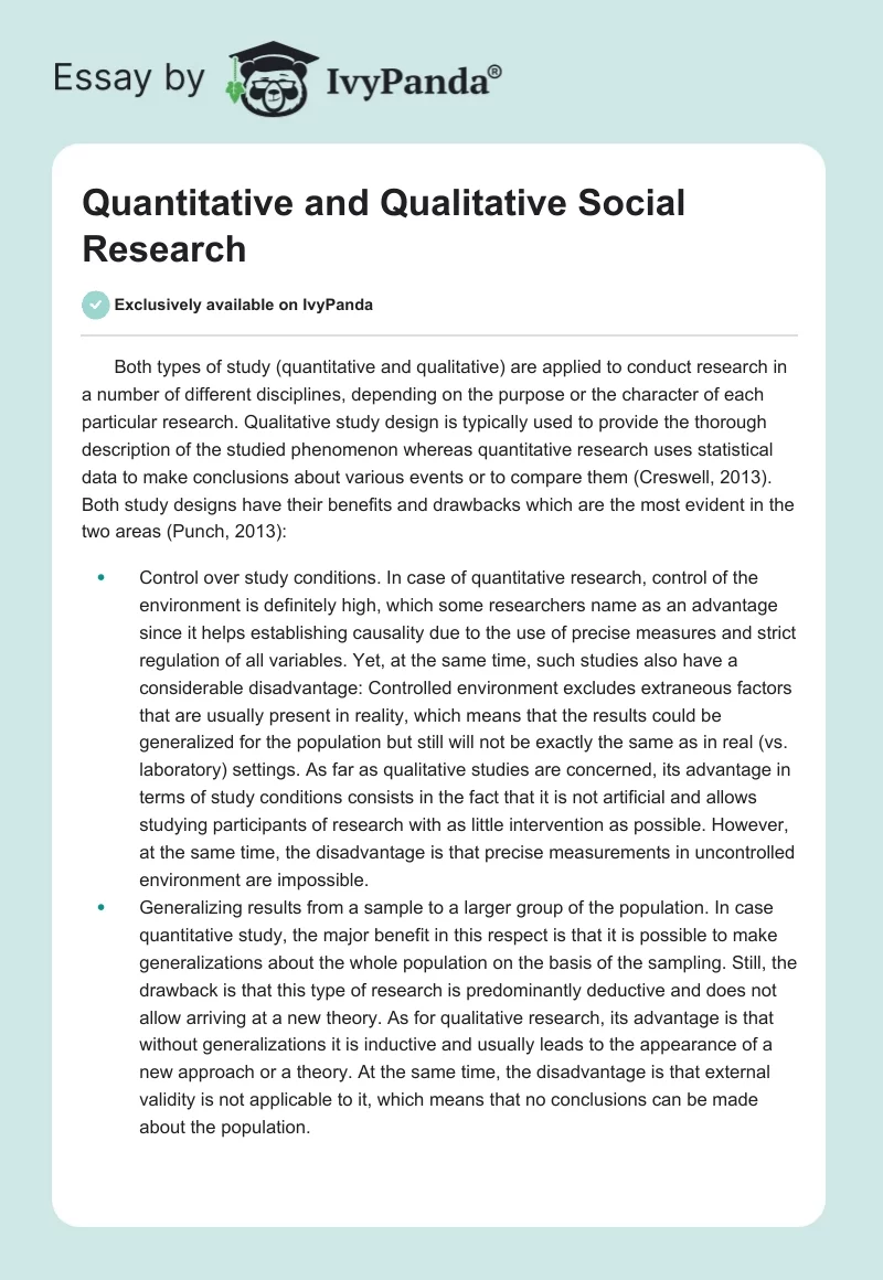 Quantitative and Qualitative Social Research. Page 1