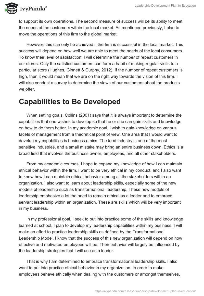 Leadership Development Plan in Education. Page 3