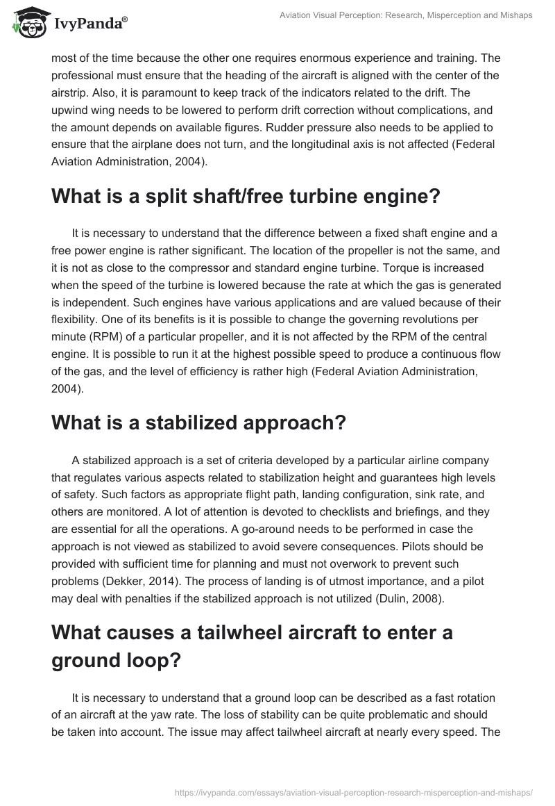 Aviation Visual Perception: Research, Misperception and Mishaps. Page 3
