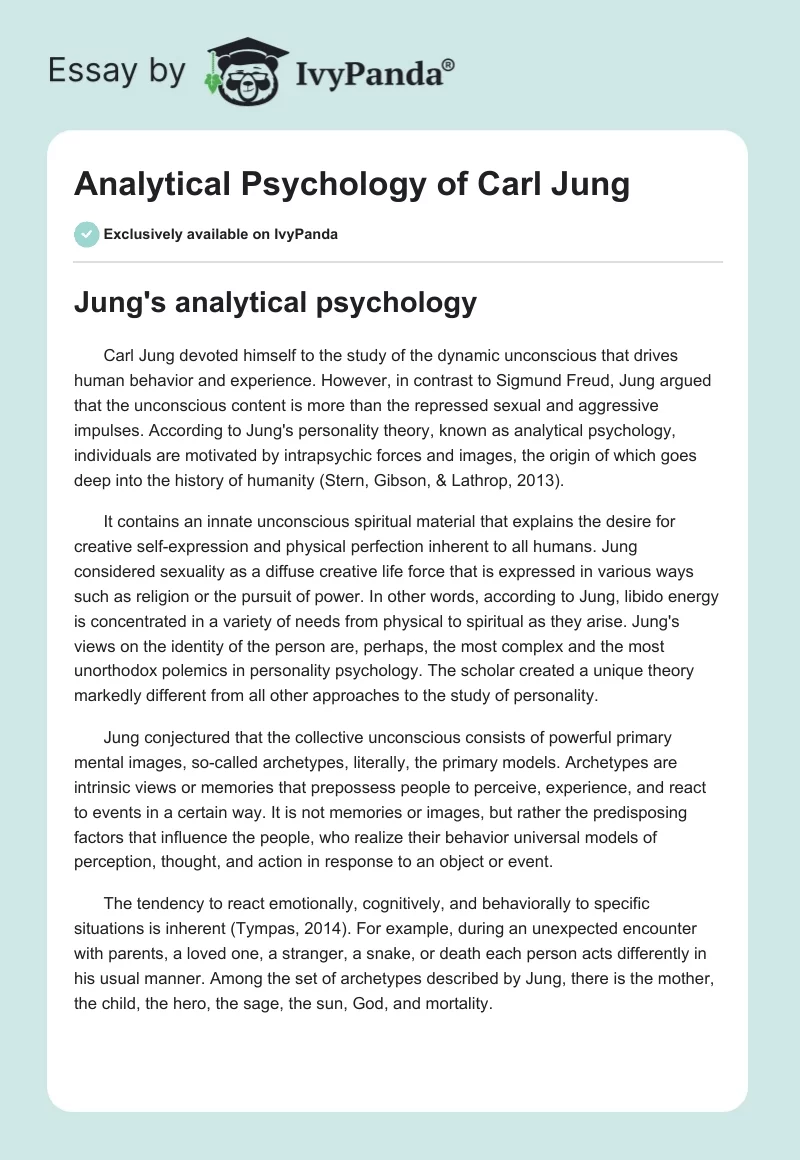 two essays on analytical psychology