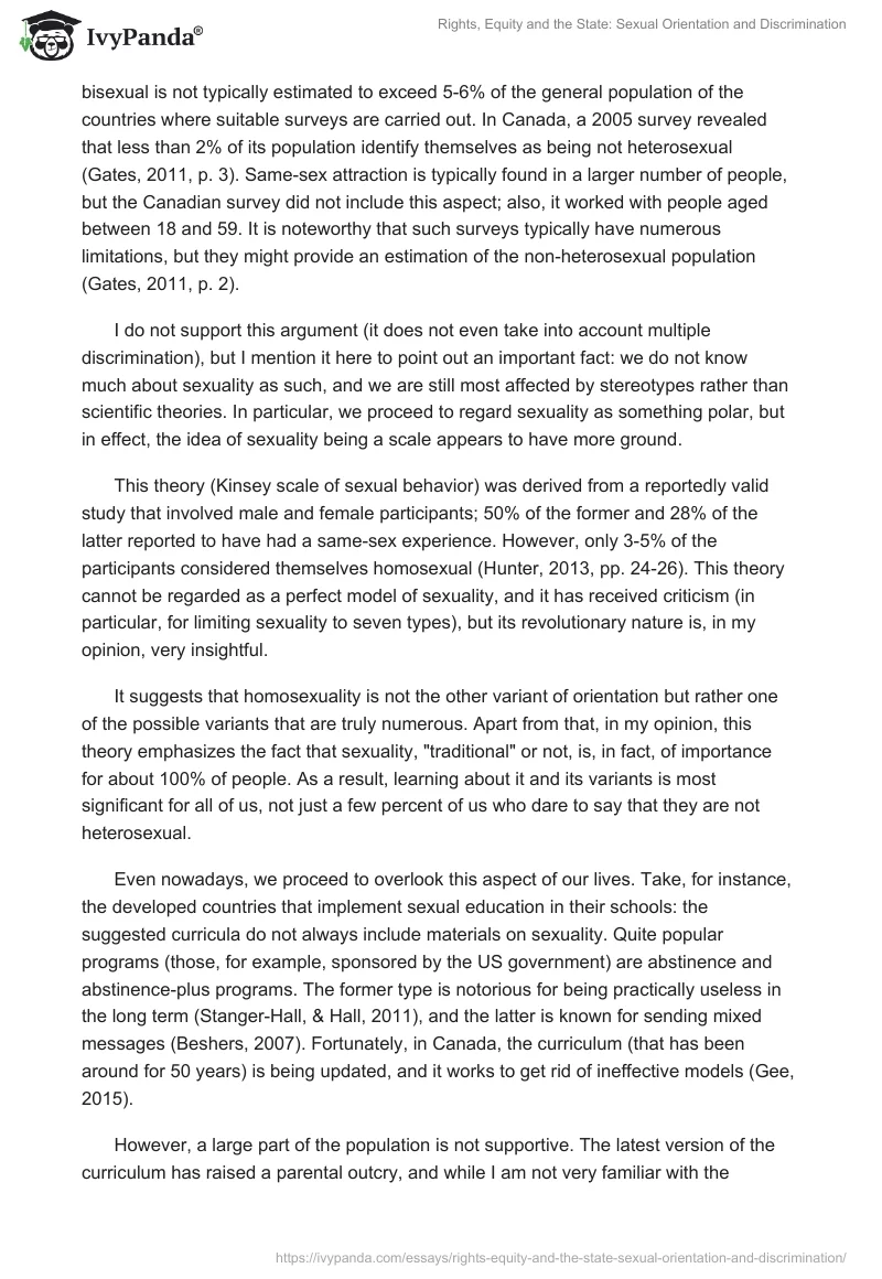 Rights, Equity and the State: Sexual Orientation and Discrimination. Page 3